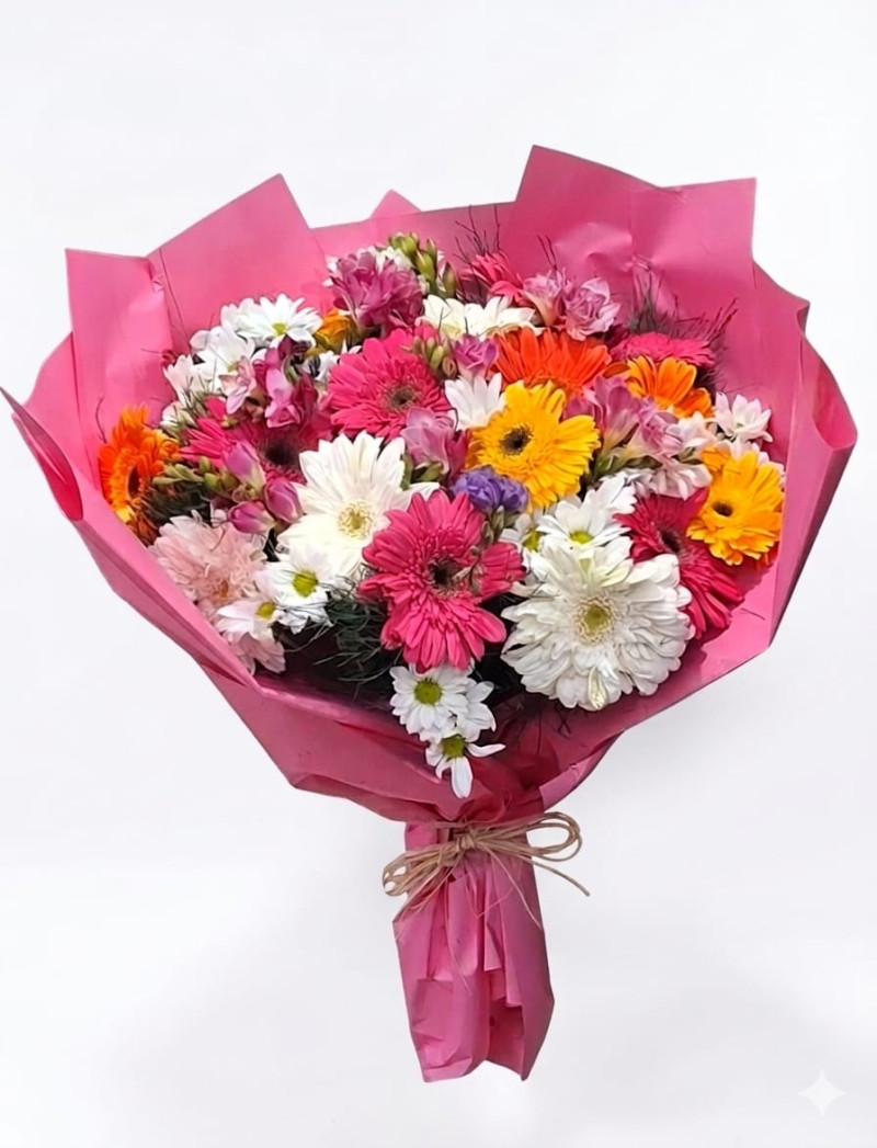 Renkli Gerbera Buketi